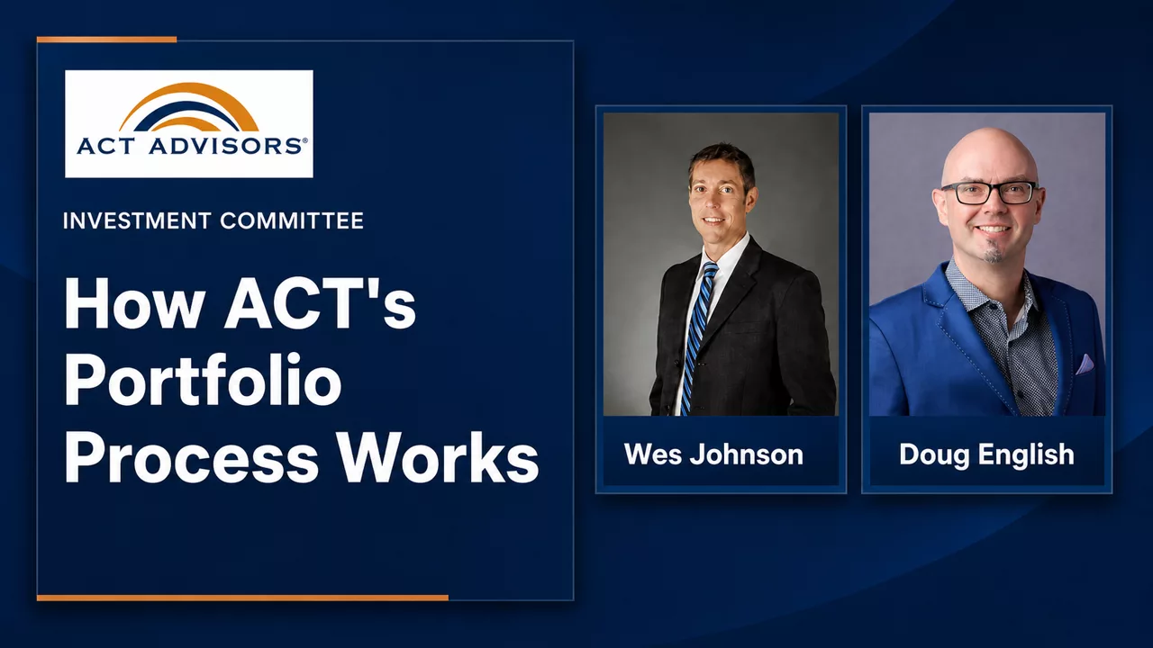 Doug English and Wes Johnson with the title How ACT's Portfolio Process Works